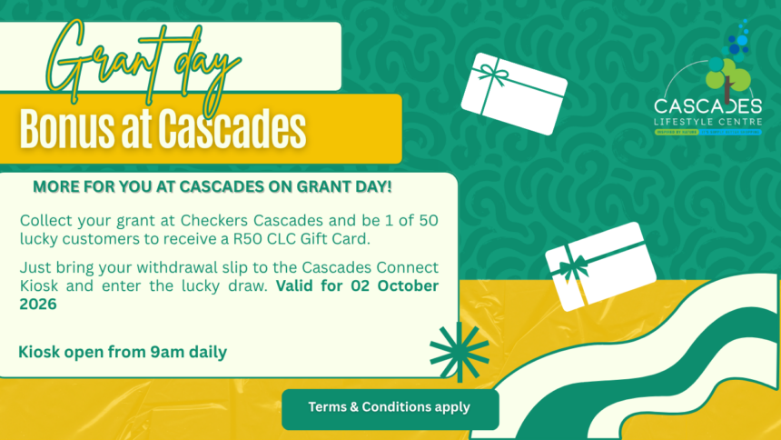 Grant day bonus at Cascades – October 2026!
